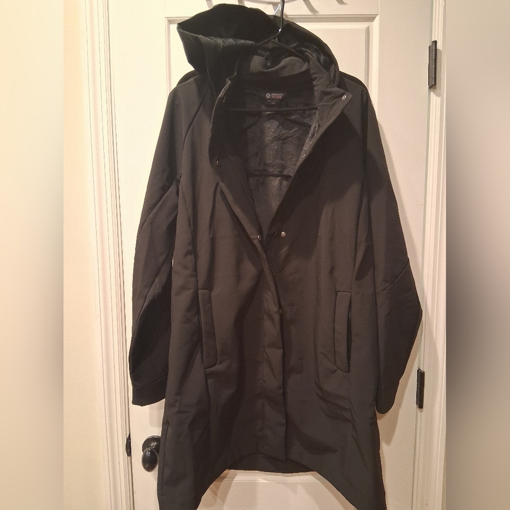 Mondetta Long Softshell Black Faux Fur Lined Jacket